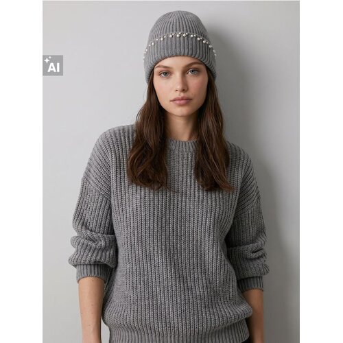 Sinsay Rebrasta beanie kapa s dodatkom vune Cijene