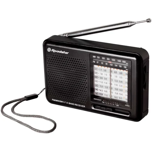 Roadstar TRA-2989 prijenosni radio kw, am (1018), ukw bežični prijem, ukw, mw, kw crna