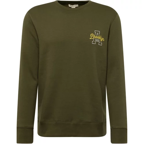 AÉROPOSTALE Sweater majica 'BROOKLYN' žuta / maslinasta / bijela