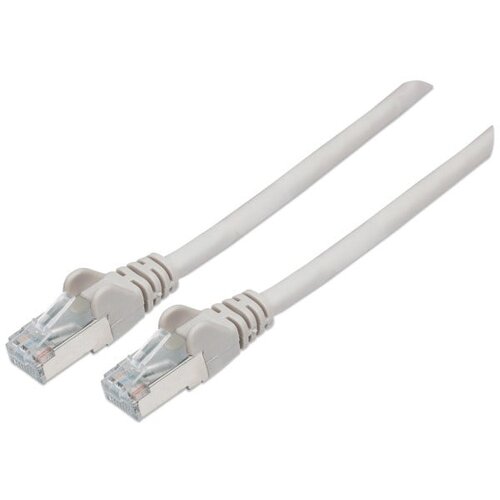 Intellinet 740982 RJ45 omrežni kabel\, Patch kabel CAT 6a S/FTP 7.50 m siva za&amp;scaron;čita iz folije\, pletena za&amp;scaron;čita\, za&amp;scaron;čiten\, brez halogena 1 kos, (20417613) Slike
