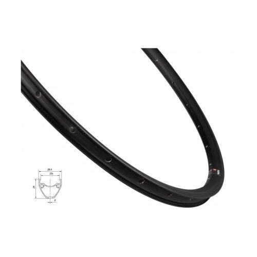 MACH 1 felga pulse gravel disc 622x23, 28H, crna Cene