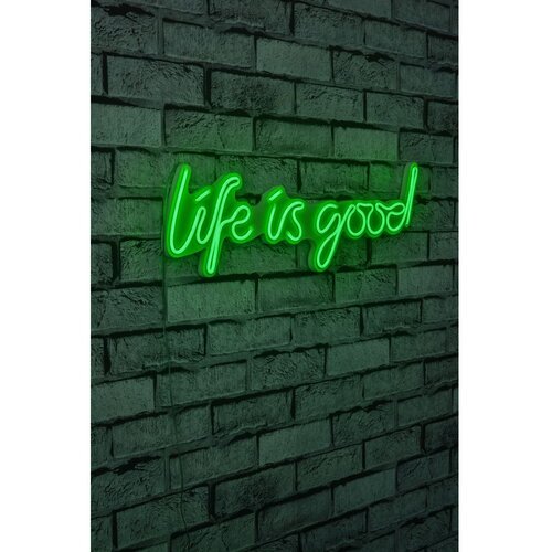 Wallity Zidna LED dekoracija Life Is Good, 375 cm, IP67, 12V, Zelena Slike