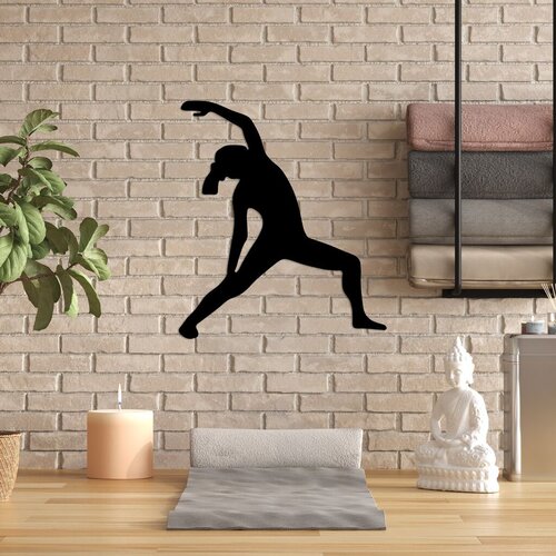 Wallity Zidna dekoracija Yoga 5, 48x55cm, Crna Cene
