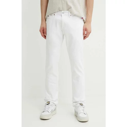 Tommy Jeans Kavbojke moške, bela barva, DM0DM18746