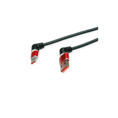 Secomp roline 360° rotation usb 2.0 cable, c - a, m/m, 60w, red black, 2 m ( 5481 ) Cene