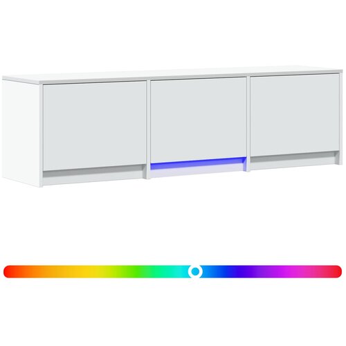vidaXL TV omarica z LED osvetlitvijo s predalom Bela 140 x 34 x 40 cm, (5000210296) Cene