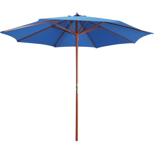 vidaXL Senčnik z lesenim drogom 300x258 cm moder Cene