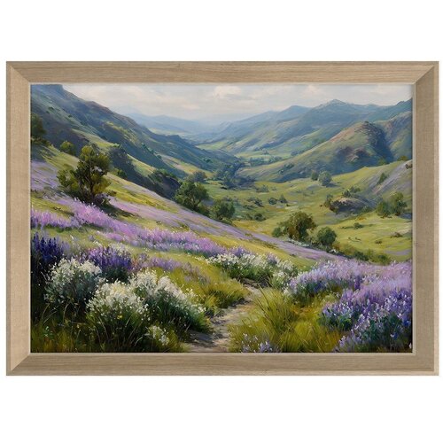 Styler Tiskana slika z okvirjem 75x56 cm Violet Hills &amp;ndash; Slike