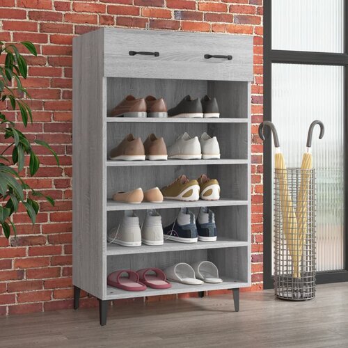 Furnova Omarica za čevlje siva sonoma 60x35x105 cm konstruiran les, (21954617) Slike
