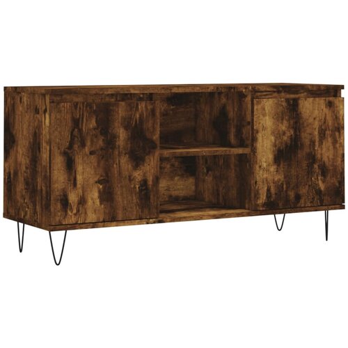 Maison Chic TV omarica - TV stojalo - Televizijska omarica dimljeni hrast 104x35x50 cm inženirski les, (21699814) Slike