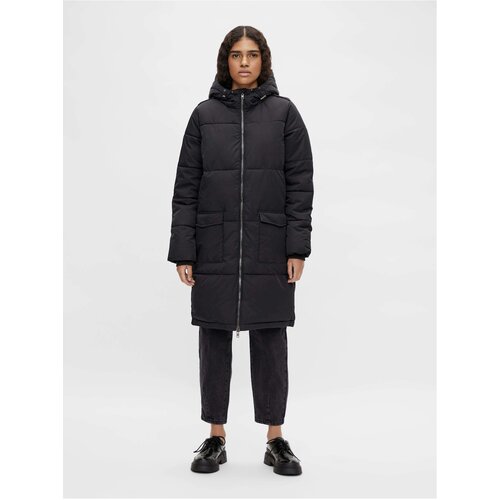 Object Black quilted coat with hood . OBJECT Zhanna - Women Slike