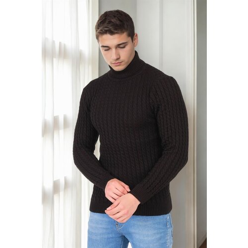 Dewberry 19295 Turtleneck Mens Sweater-BLACK Slike
