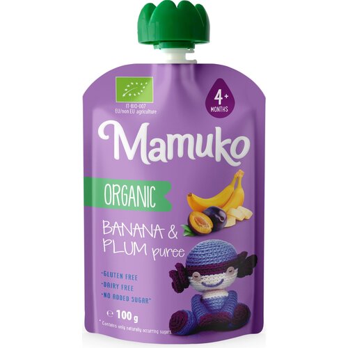 BIO Organic Banana and Plum Puree - 100 g Cene