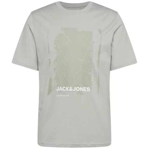 Jack & Jones Majica 'CITY MAP' pastelno zelena / bijela