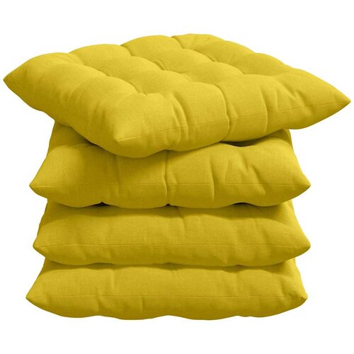  Jastučići za sjedenje 4 pcs Svijetlo žuta 40 x 40 x 6 cm Slike