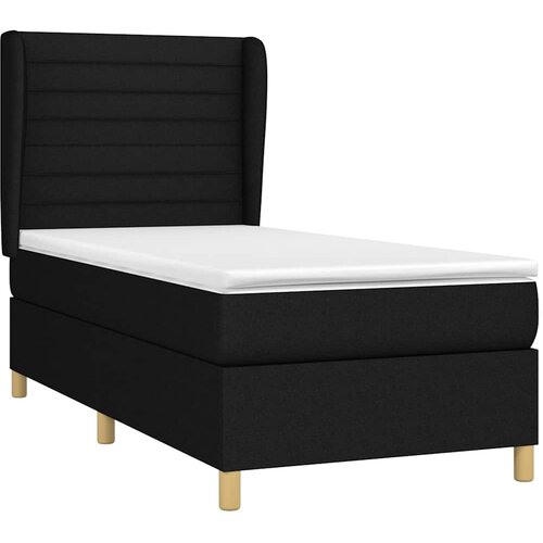 Box spring krevet s madracem crni 80 x 200 cm od tkanine Slike