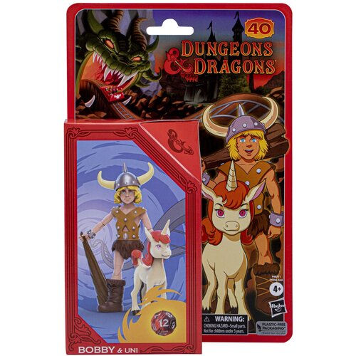 Hasbro Dungeons & Dragons Cartoon Classics 6-palčno merilo Bobby & Uni 2 paket akcijskih figur D&D igrače, večbarvne, (20837418) Cene