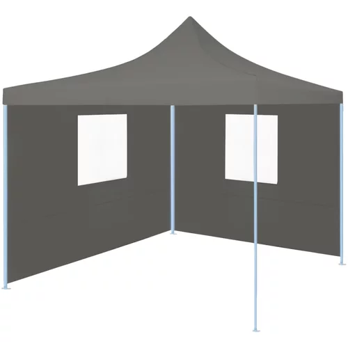 vidaXL sklopivi šator za zabave s 2 bočna zida 3 x 3 m antracit