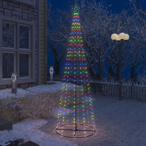 vidaXL Stožasto božićno drvce s 330 šarenih LED žarulja 100 x 300 cm