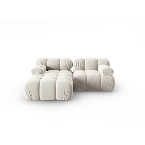 Micadoni Home Bež baršunasta sofa 191 cm Bellis –