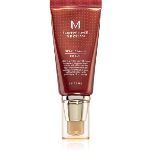 MISSHA M Perfect Cover BB krema s visokom UV za&amp;scaron;titom nijansa No. 21 Light Beige SPF42/PA+++ 50 ml Slike
