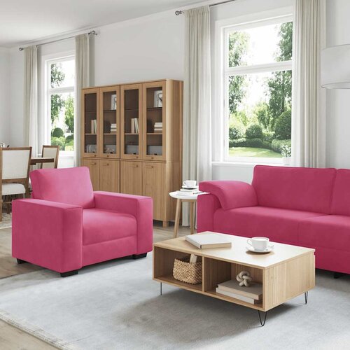  3-dijelni set sofa s jastucima, vinsko crveni bar&amp;scaron;un Slike
