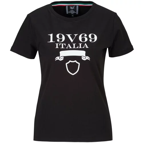 19V69 ITALIA Majica 'Tamlyn' crna / bijela