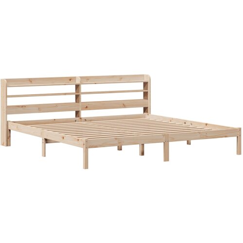 vidaXL Posteljni okvir z vzglavjem 200x200 cm trdna borovina, (21311306) Cene