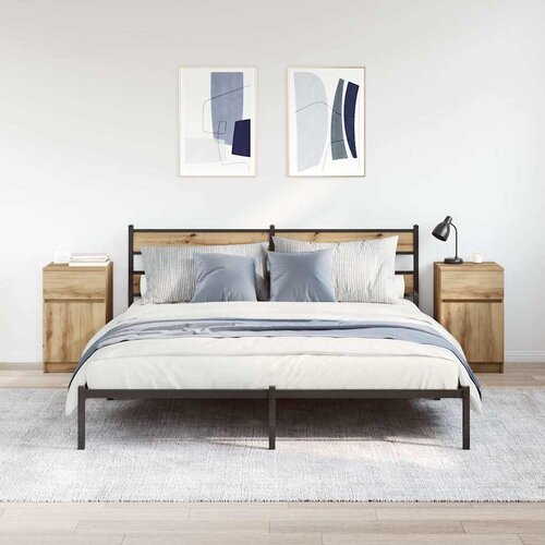  Noćni ormarići 2 kom artisan hrast 39x35x65cm konstruirano drvo Slike