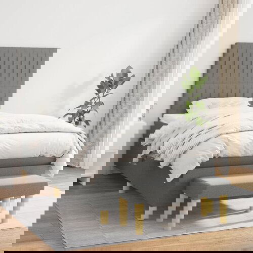 The Living Store Box spring postelja z vzmetnico temno siva 80x200 cm blago - Box Spring Postelja, (21521079) Slike