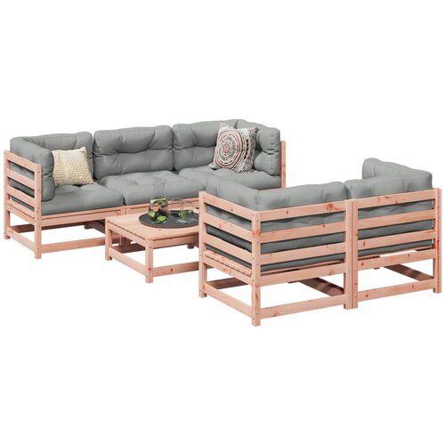 vidaXL 6-dijelni set vrtnih sofa od duglazije i jelovine s jastucima Cene