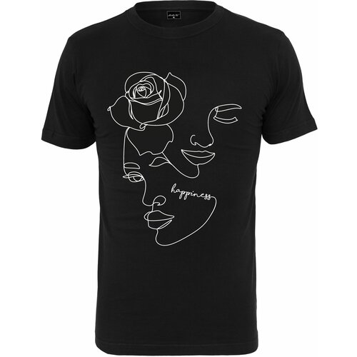 MT Ladies Women's Black T-Shirt One Line Rose Slike