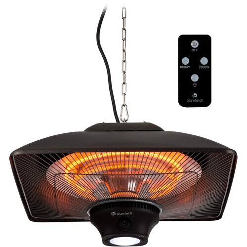 Blumfeldt Heat Square, infracrvena grijalica, 1000 / 2000 W, Carbon, IP34, LED Slike