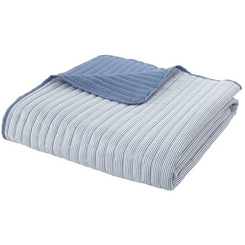 Catherine Lansfield Modro prešito pregrinjalo 220x230 cm Stripe – Cene