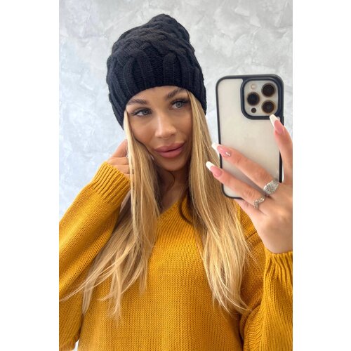 Kesi Cap with fleece Agnieszka K239 black Cijene