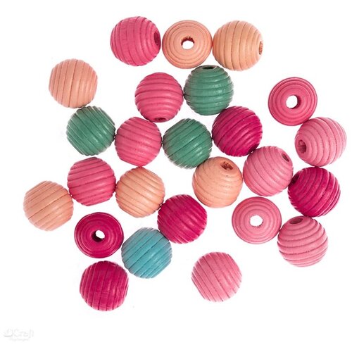  Drvene perle u boji spiralne 15 mm - 25 kom Cene