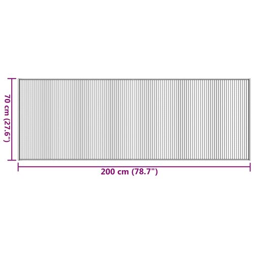  Pravokutni tepih crni 70x200 cm bambus Slike