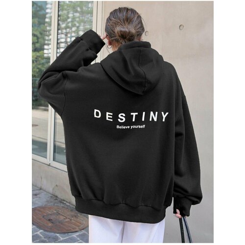 K&H TWENTY-ONE Destiny Design Printed Sweatshirt Blac Slike