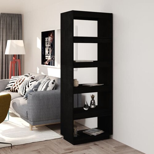 vidaXL Ormarić za knjige / sobna pregrada crni 60x35x167 cm borovina Cijene