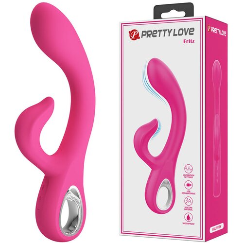  Vibrator Pretty Love Fritz, 19.8cm, Roze Cene