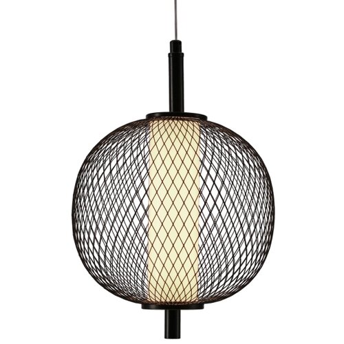  LED luster na sajli PUMA LED/10W/230V, prečnik 20 cm, crne boje Slike