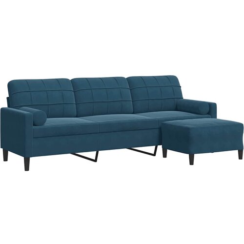  Trosjed s tabureom Plava 210 cm bar&amp;scaron;unasti Slike