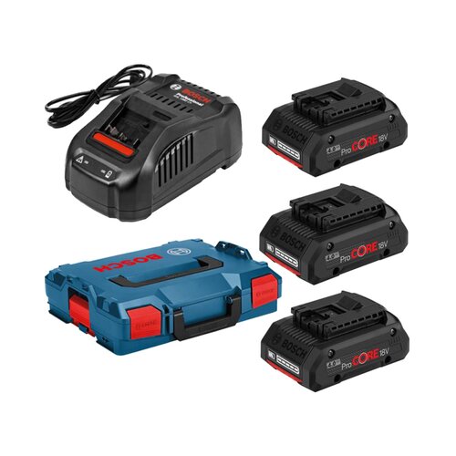 Bosch Professional 3 db 18V 4,0Ah ProCORE baterija + GAL 1880 brzi punjač, L-Boxx Cene