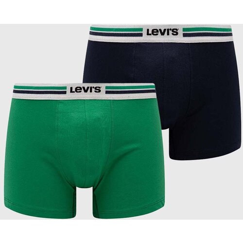 Levi&amp;#039;s Boksarice 2-pack mo&amp;scaron;ki, zelena barva Slike