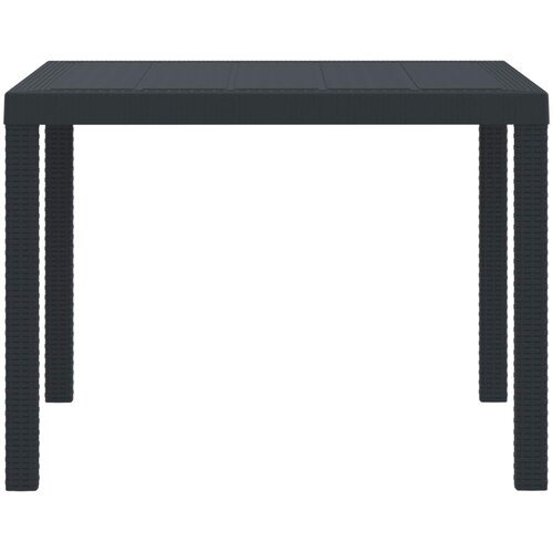  Stol za vrt Antracit 100 x 100 x 73 cm poliratan Slike