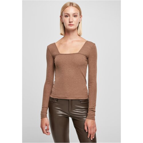 UC Ladies Women&amp;#039;s square neckline with long sleeves in dark khaki Slike