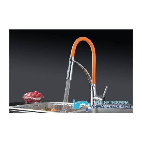  Kuhinjska armatura EYN KC46919 | Črna kuhinjska armatura - Oranžna Cene
