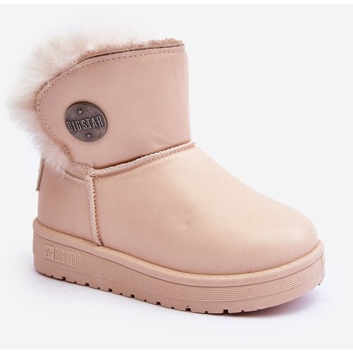 Big Star Children's snow boots insulated with fur Beige Big Star Cene