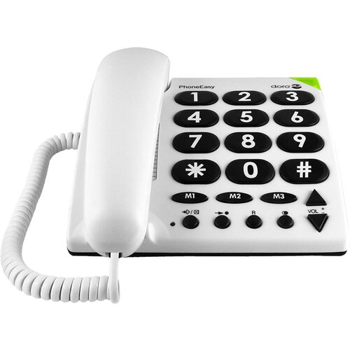 Doro Fiksni telefon z velikimi tipkami in neposrednim pomnilnikom PhoneEasy 311C, (5000299314) Cene