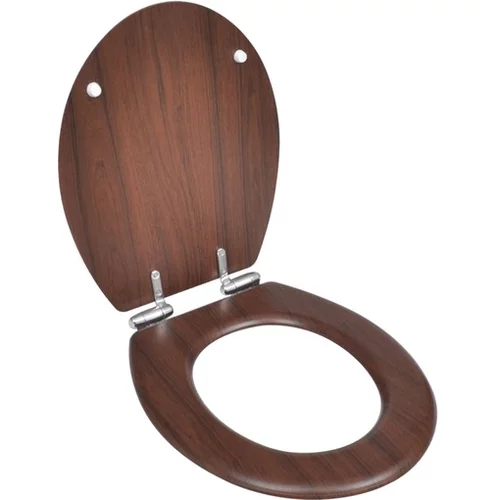  Deska za WC školjko MDF počasno zapiranje preprost dizajn rjava